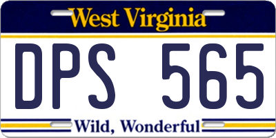 WV license plate DPS565