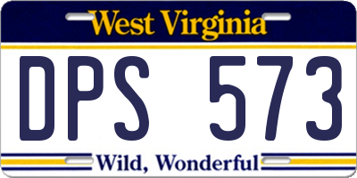 WV license plate DPS573