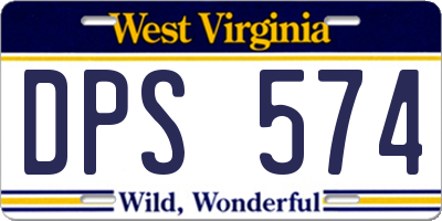 WV license plate DPS574