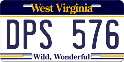 WV license plate DPS576