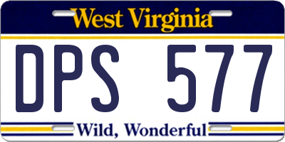 WV license plate DPS577