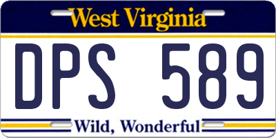 WV license plate DPS589