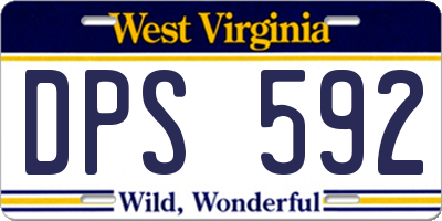 WV license plate DPS592
