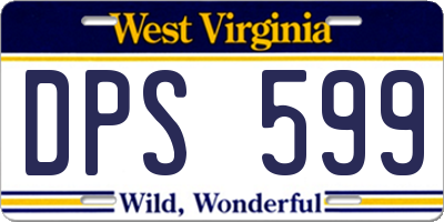 WV license plate DPS599