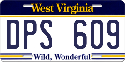 WV license plate DPS609