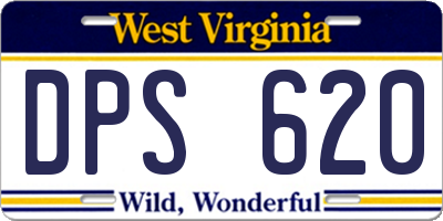WV license plate DPS620