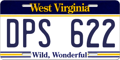 WV license plate DPS622