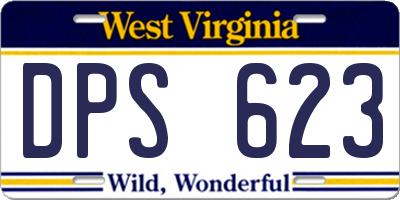 WV license plate DPS623