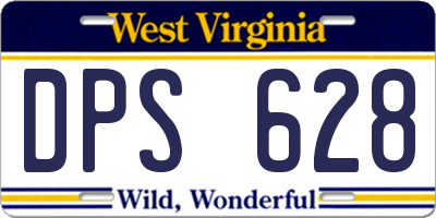 WV license plate DPS628