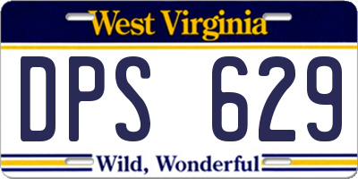 WV license plate DPS629