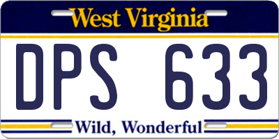 WV license plate DPS633