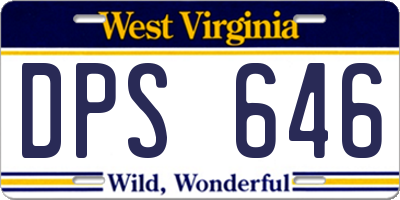 WV license plate DPS646