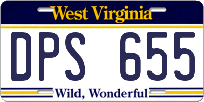 WV license plate DPS655