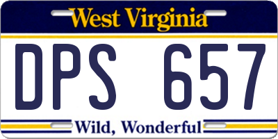 WV license plate DPS657