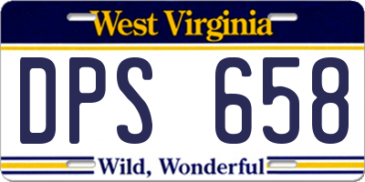 WV license plate DPS658
