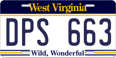 WV license plate DPS663