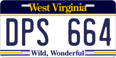 WV license plate DPS664