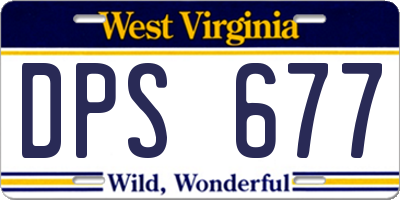 WV license plate DPS677