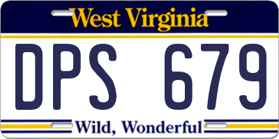 WV license plate DPS679