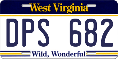 WV license plate DPS682