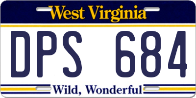 WV license plate DPS684