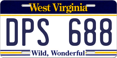 WV license plate DPS688