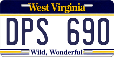 WV license plate DPS690