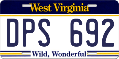 WV license plate DPS692