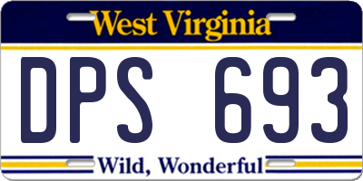 WV license plate DPS693