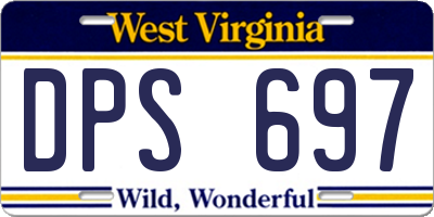 WV license plate DPS697