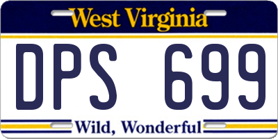 WV license plate DPS699