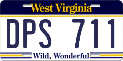 WV license plate DPS711