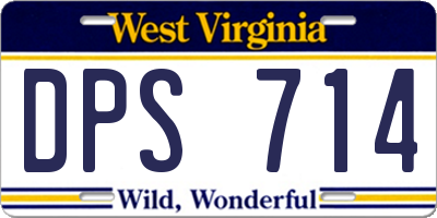 WV license plate DPS714