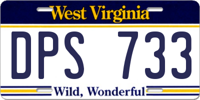 WV license plate DPS733