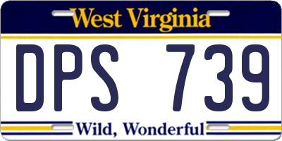 WV license plate DPS739