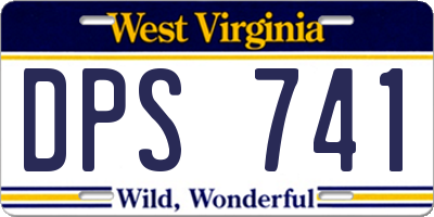 WV license plate DPS741
