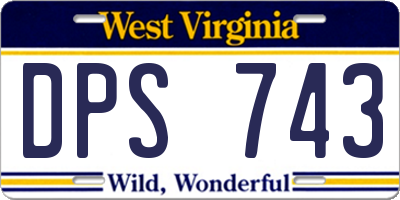 WV license plate DPS743