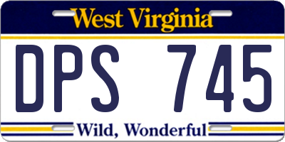 WV license plate DPS745