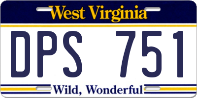 WV license plate DPS751