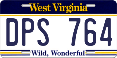 WV license plate DPS764