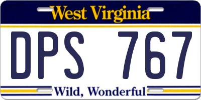 WV license plate DPS767