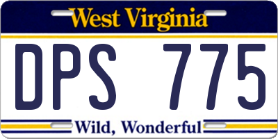 WV license plate DPS775
