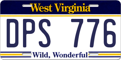 WV license plate DPS776