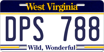 WV license plate DPS788