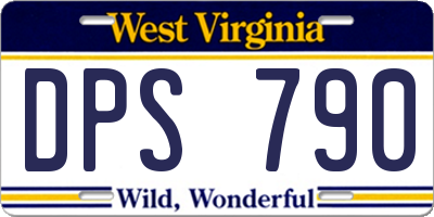 WV license plate DPS790