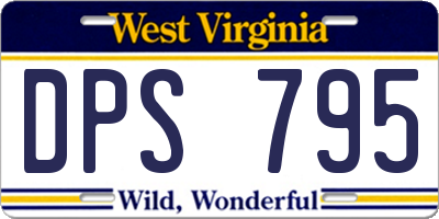 WV license plate DPS795
