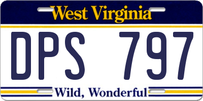 WV license plate DPS797