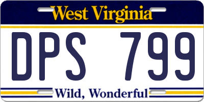 WV license plate DPS799