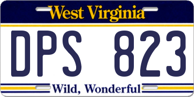 WV license plate DPS823