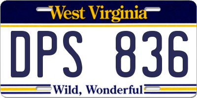 WV license plate DPS836